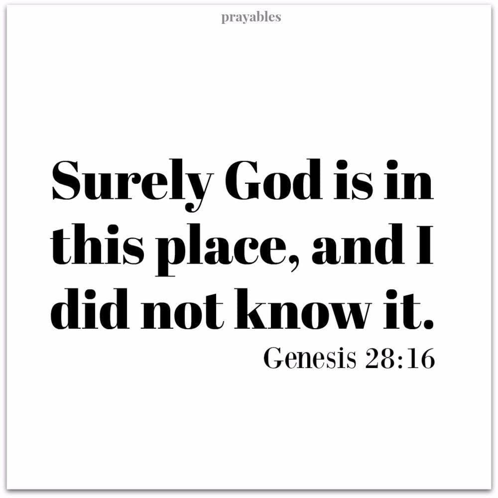 #WOD~Genesis 28:16
Jacob wasn't thankful for the desolate place; he was thankful God was in the desolate place with him ... "Surely the Lord is in this place."

Let God's presence override everything you experience. #Life_LeadershipMadeSimple

#Unshakeable #Life101_2025 ⏳ #Fix