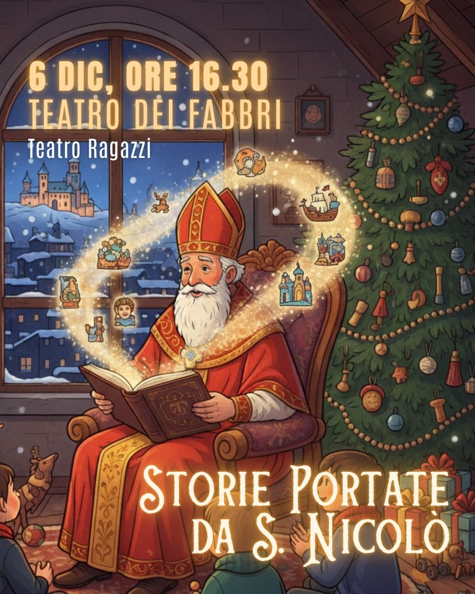 Storie Portate da S. Nicolò⭐️ 📍Teatro dei Fabbri🗓️6 dicembre 2025, 16.30
✨Un viaggio tra fiabe, leggende e tradizioni natalizie 
📲vivaticket.com/it/ticket/stor…
.
.
.
#teatro #LaContrada #TeatroRagazzi #TriesteEventi #favole