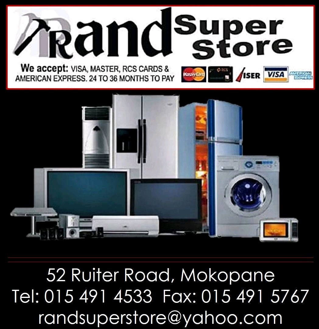 Pages_Potties's tweet image. 🏠 Shop smarter with Rand Super Store - your destination for home appliances, electronics, and more! Visit us at 52 Ruiter Road, Mokopane or call 015 491 4533. Let's make your house a home! ✨ #RandSuperStore #Mokopane #HomeEssentials
