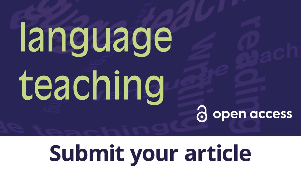 Looking to publish your research #OpenAccess in Language Teaching? 

Find out how to submit your article here:
📚 cup.org/47T8wbV