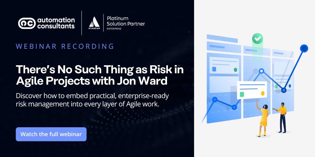 Think Agile projects don’t need risk management? Think again!

Watch the full recording to discover how smart risk management strengthens true enterprise agility 👉  bit.ly/48utDlm

#Agile #AgileDelivery #AgileLeadership #AgileTransformation