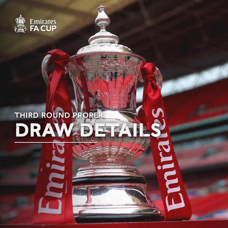 EmiratesFACup's tweet photo. The details for the #EmiratesFACup third round proper draw have been announced 👇