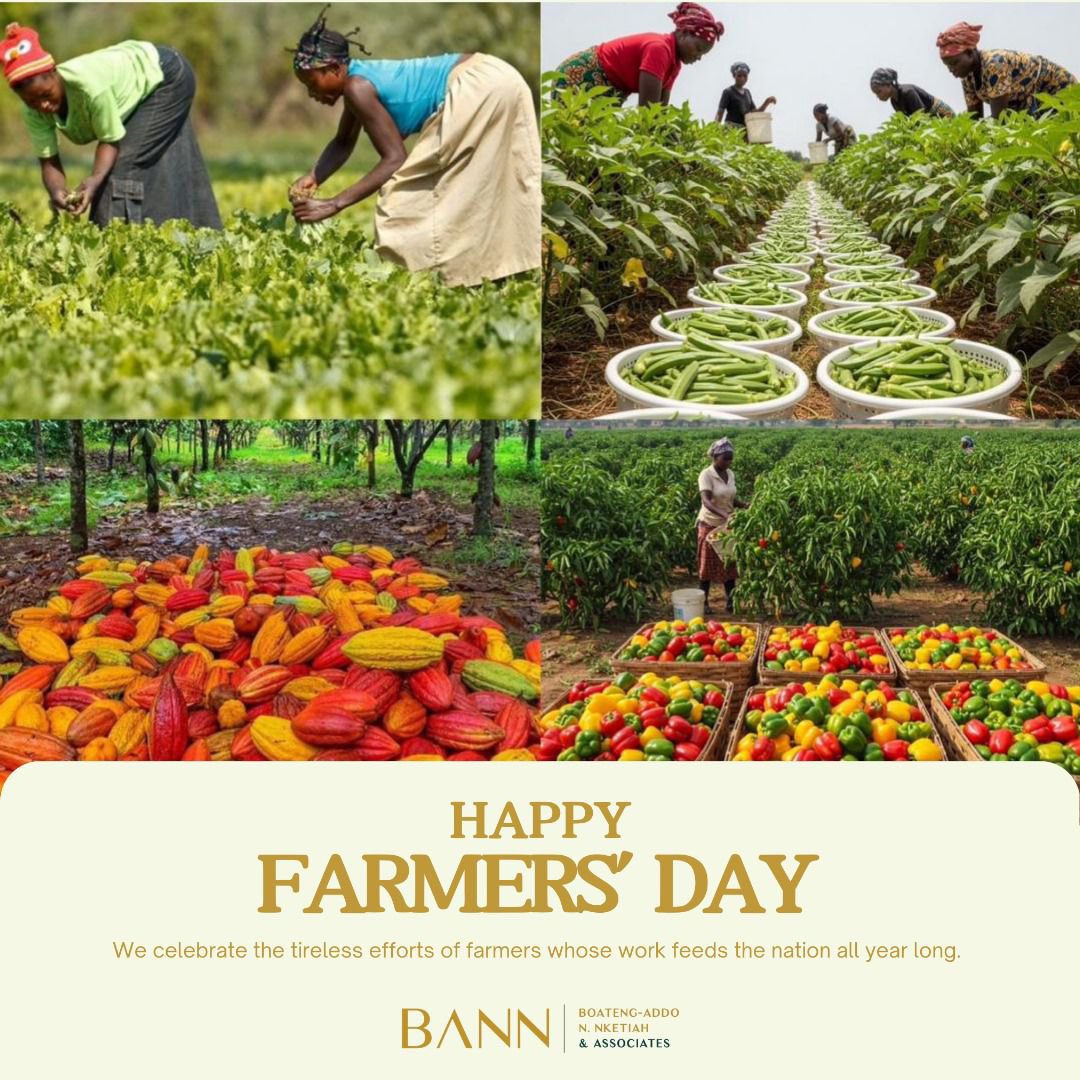 BANNnassociates's tweet photo. Today, we honor the hands that nurture our land and sustain our lives. 

Happy Farmers’ Day to all the hardworking farmers whose dedication keeps our nation thriving. 🌱🌾

 #FarmersDay #BANN #AgricultureMatters #Ghana https://t.co/LsNTOlaCLk