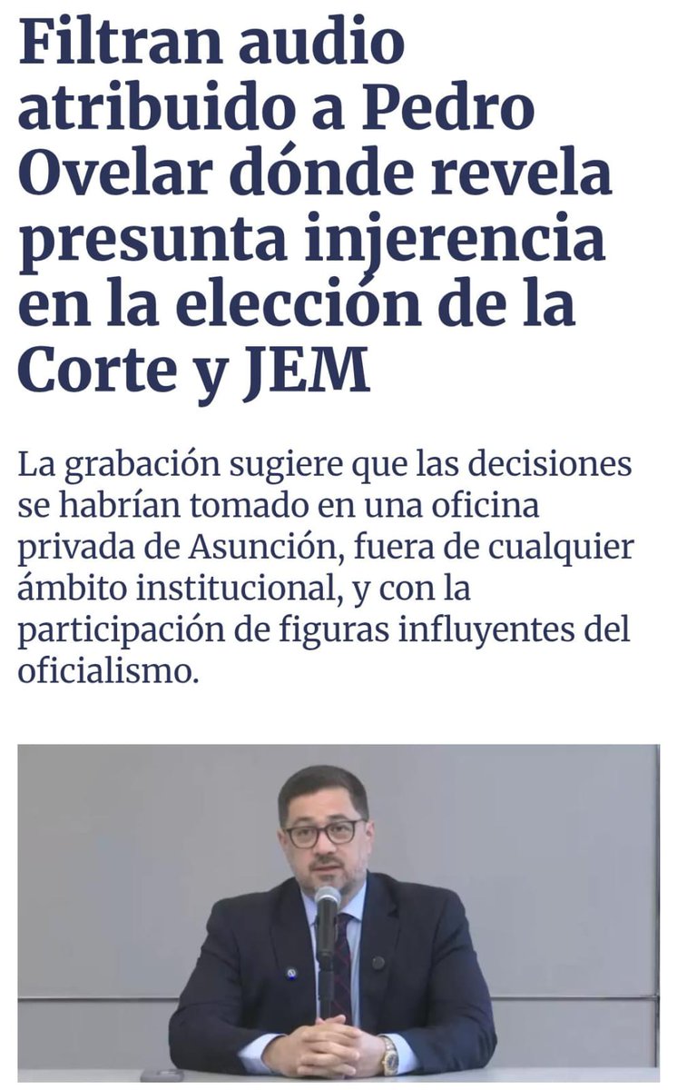 esperanza_py's tweet image. ¿Sorpresa? Ninguna.

Así como las decisiones de este gobierno se toman en el quincho de la calle España, parece que los temas importantes del Poder Judicial se definen en la oficina del abogado de Cartes.

El sistema judicial se ha convertido en una estructura destinada a…