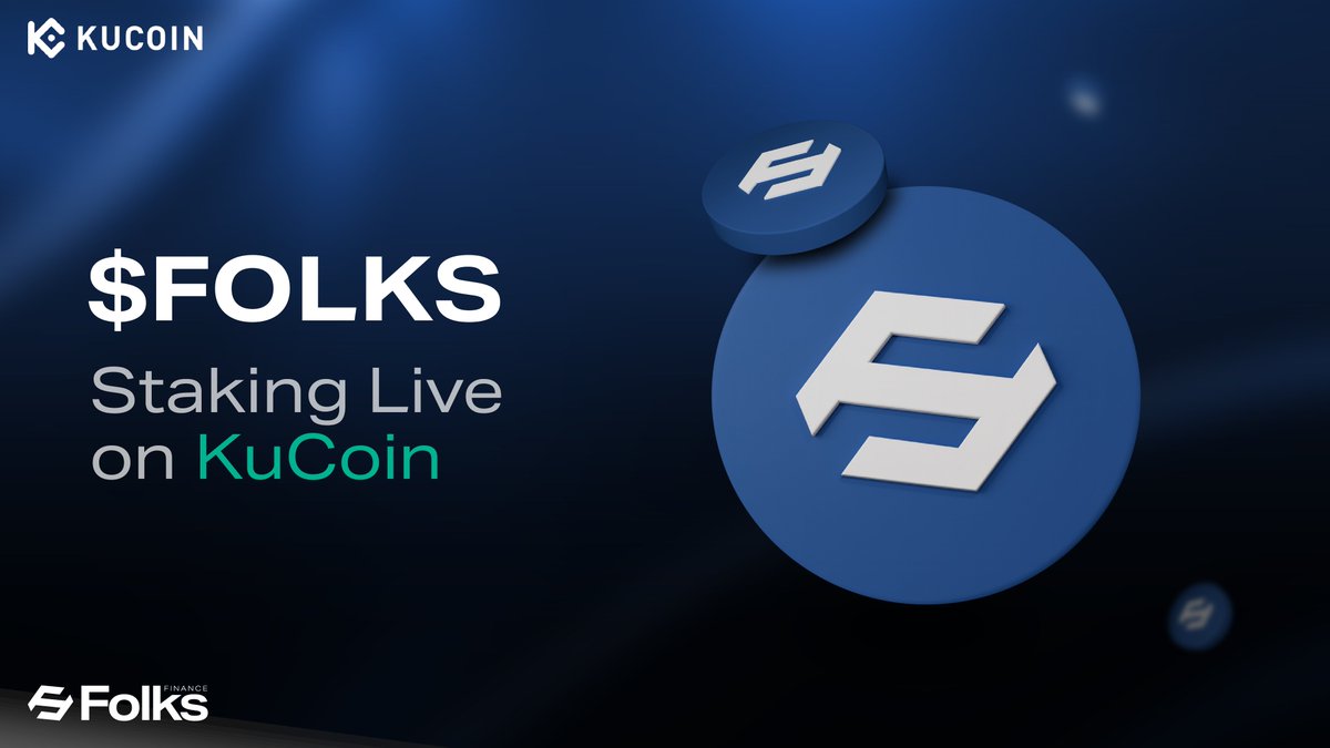 FolksFinance's tweet image. $FOLKS Staking is now LIVE.

Starting with:
- 2,500 $FOLKS rewards
- 30% APY
- 30-day lock
- 100k FOLKS max cap
- 1,000 FOLKS individual cap

Powered by @kucoincom. Link below ↓