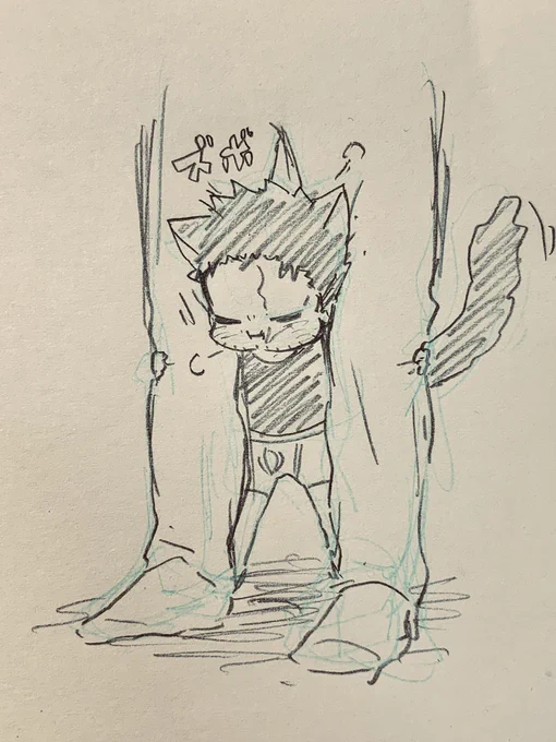🦅くんしか居ない時の45ちゃい猫🔥さん 