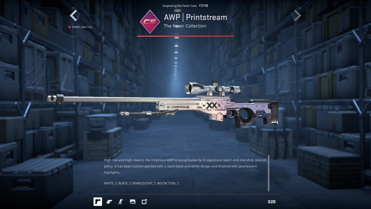 rgLyCS's tweet image. 🎁$50 AWP | Printstream🤍

To enter:
✅Retweet &amp;amp; Like,
✅Follow: @rgLyCS, @OfficialAIOS,
✅Tag a friend. 

🍀Good Luck!
⏰Ends in 7 days!

#CS2 #CS2Giveaway