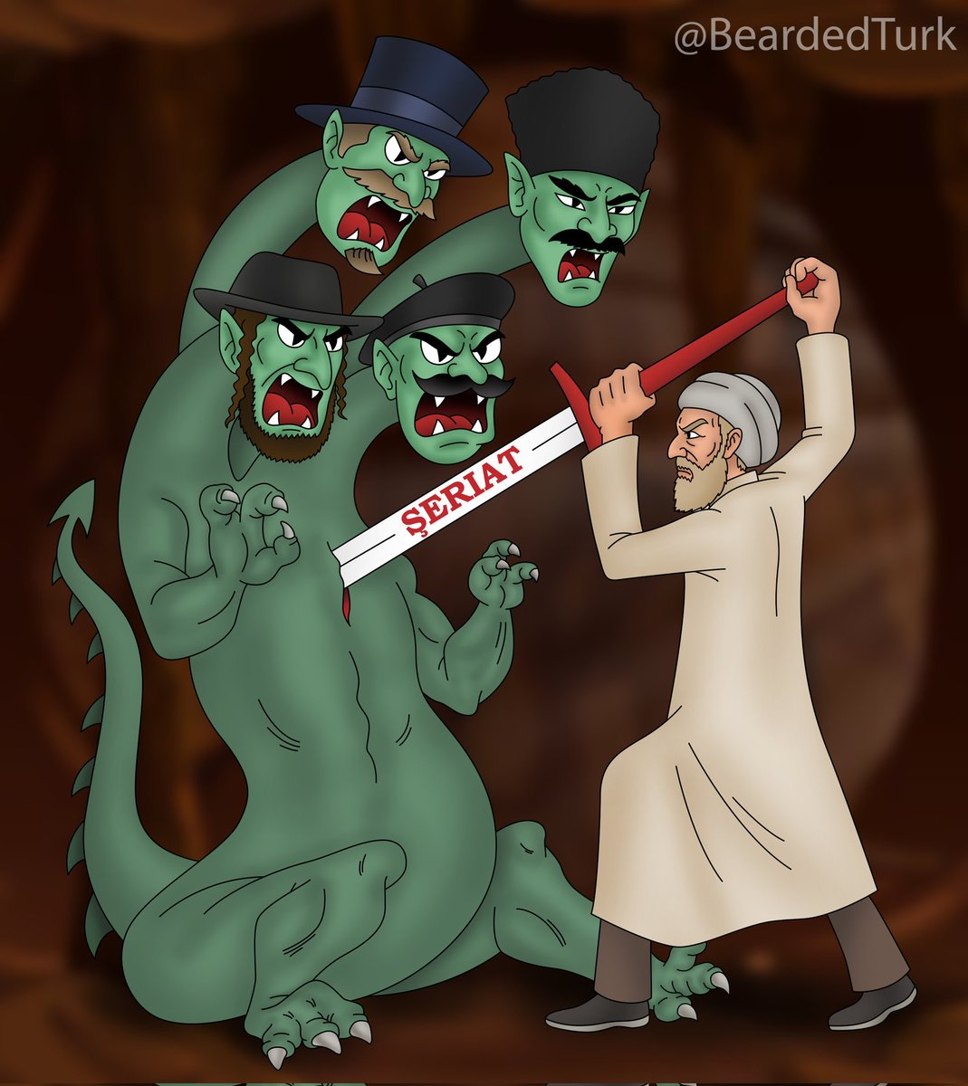 Murat Kaftar isimli İslam düşmanına yanıt olarak hazırlanan görsel, kısa sürede gündem oldu.