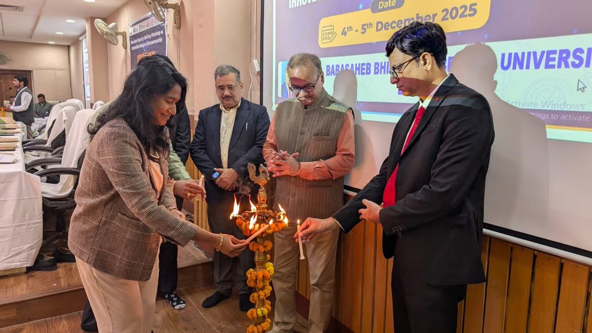 BbauSocialmedia's tweet image. BBAU proudly hosted Phase-3 Capacity Building Workshop on Innovation, Design and Entrepreneurship for District Education Officers from 55 districts under the PM SHRI Scheme.
#AICTE #MIC #InnovateIndia #DoSEL  #PMSHRII 
@vcbbau @EduMinOfIndia @dpradhanbjp @ugc_india @PMOIndia