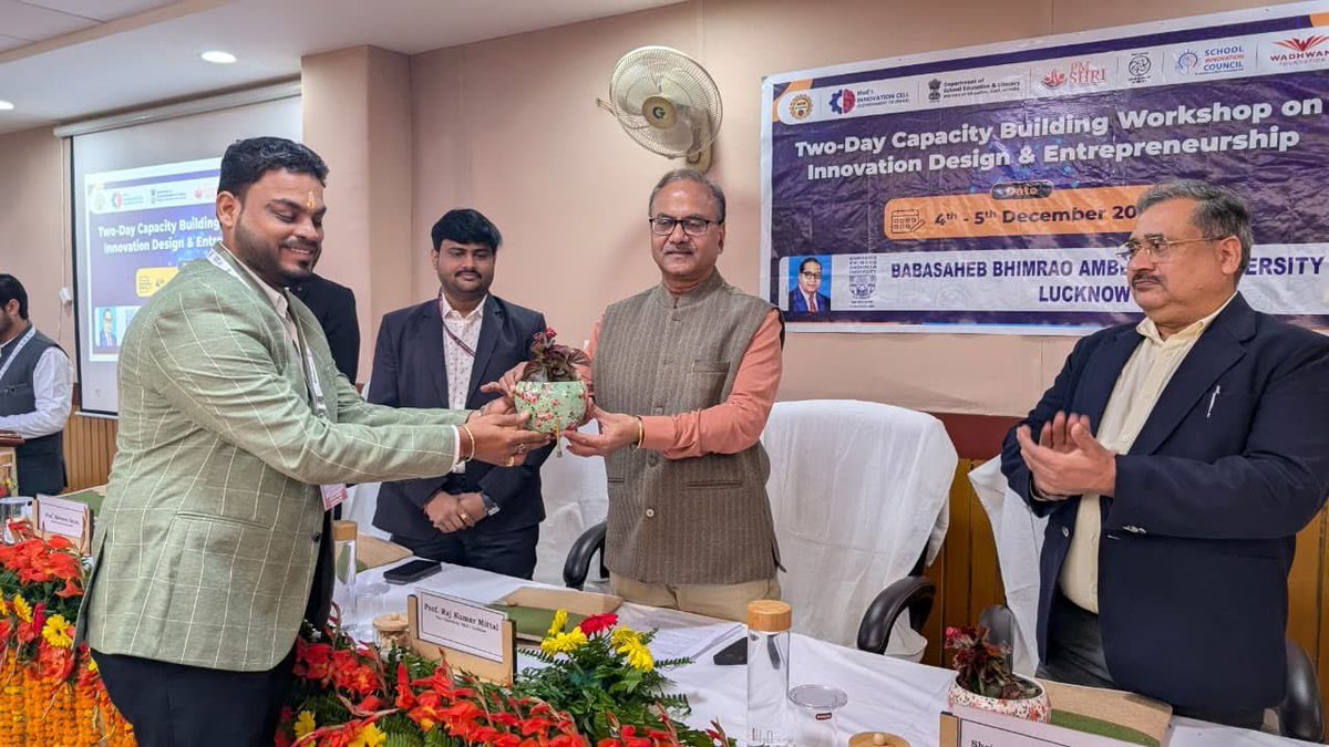 BbauSocialmedia's tweet image. BBAU proudly hosted Phase-3 Capacity Building Workshop on Innovation, Design and Entrepreneurship for District Education Officers from 55 districts under the PM SHRI Scheme.
#AICTE #MIC #InnovateIndia #DoSEL  #PMSHRII 
@vcbbau @EduMinOfIndia @dpradhanbjp @ugc_india @PMOIndia
