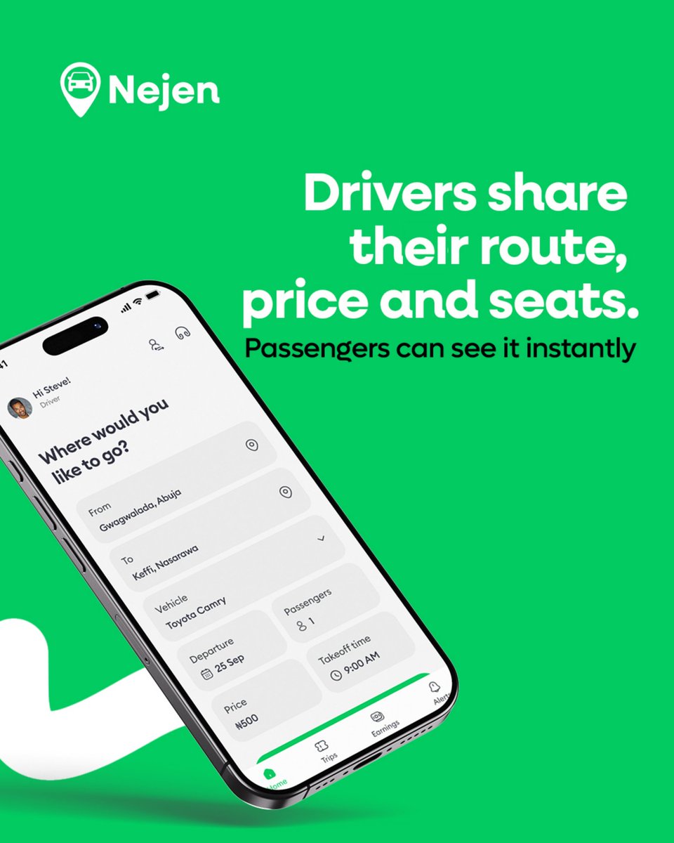 Nejenapp's tweet photo. Clear routes, clear pricing, clear communication. That's the Nejen way 💚

#Travel #Trips https://t.co/CndFM6Td96