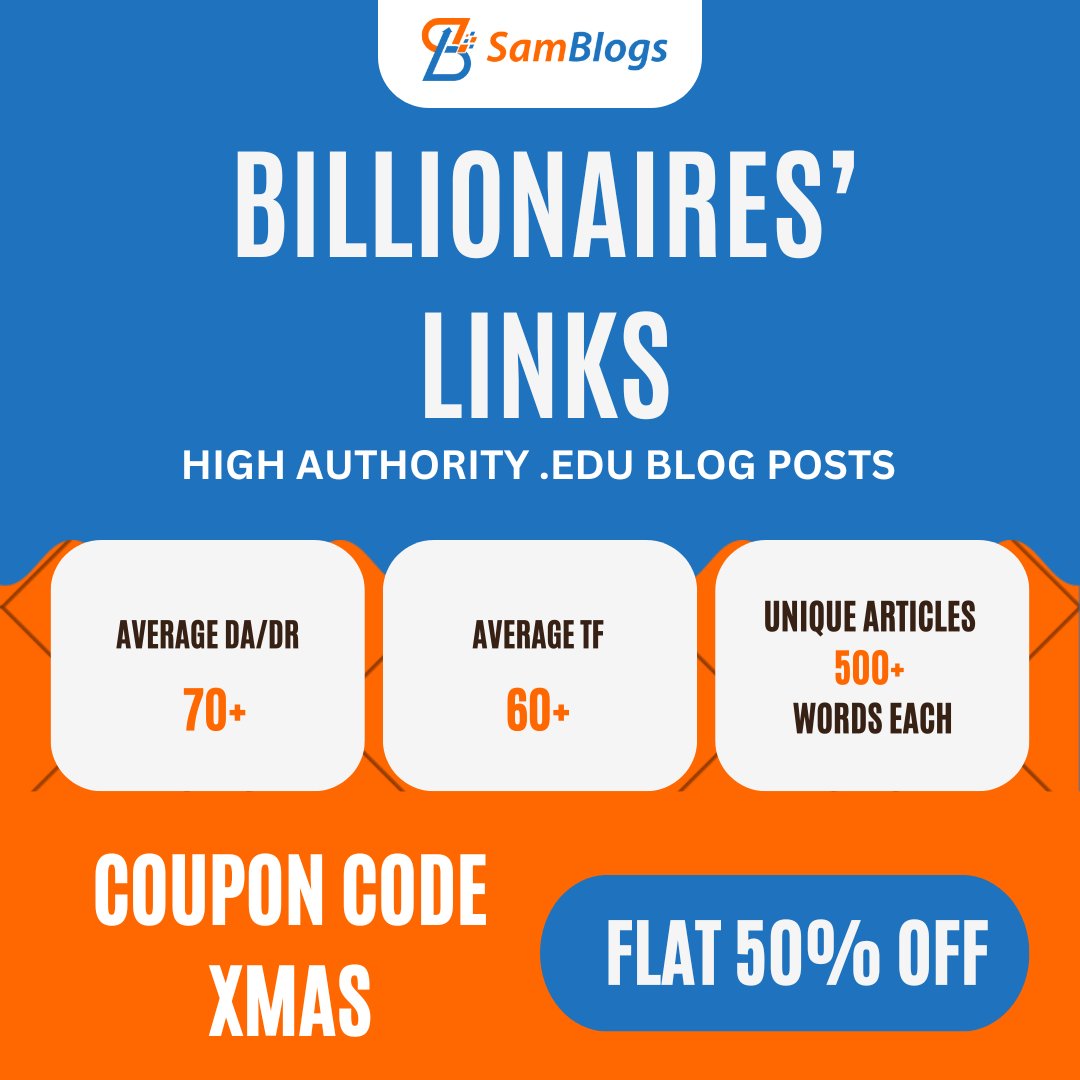TheVikasSingal's tweet image. ⚡ Rise to the Top of Google + AI Results ⚡

🔥 Grab 50% OFF Billionaires’ Links – High Trust EDU Backlinks

✨ Build long-term authority and stay ahead in AI-driven search.

👉 Claim Now: samblogs.com/billionaires-l…

🎟️ Code: XMAS

#BillionairesLinks #SpecialDiscount #EDULinks