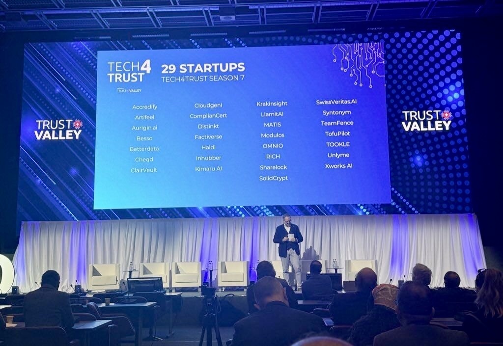 📀Meet the startups selected for Tech4Trust Season 7.
29 teams across 9 countries tackling deepfake detection, AI governance, quantum-safe security, synthetic data, compliance automation, and more.

A powerhouse cohort. <a href="/TrustValleyCH/">Trust Valley</a>

startupticker.ch/en/news/tech4t…