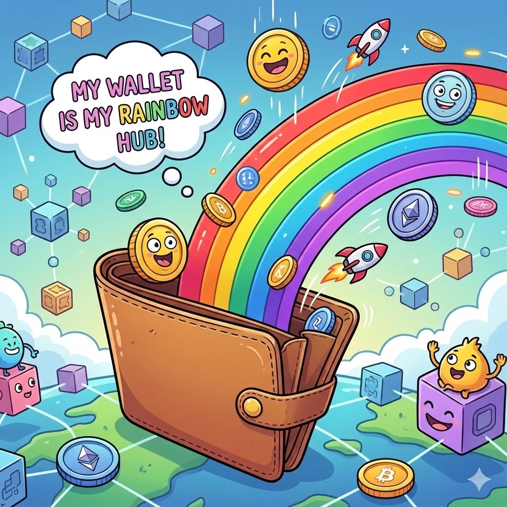 tradeRXBA's tweet photo. Scan, send, receive - managing crypto feels effortless @rainbowdotme https://t.co/Z9j51zeghx