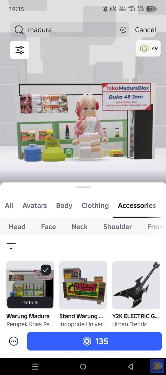 roblox_fess's tweet image. !roblox kalau pake accessories ini, bisa dipake mancing ga sih? Compatible ga?