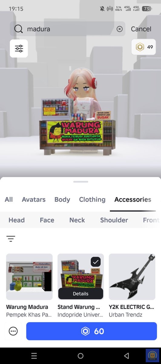 roblox_fess's tweet image. !roblox kalau pake accessories ini, bisa dipake mancing ga sih? Compatible ga?