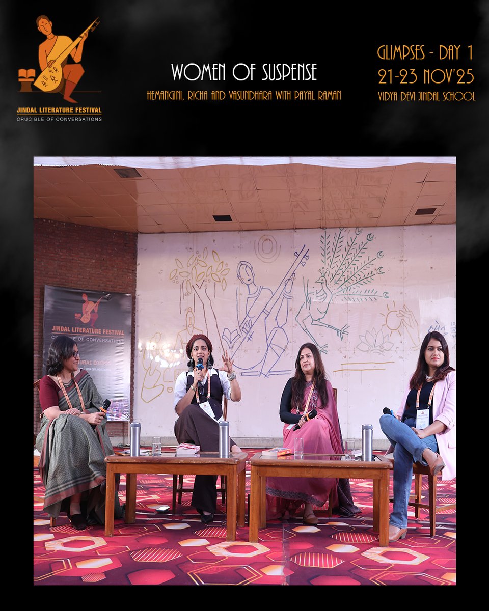 Jindallitfest's tweet image. Women of Suspense
A powerful session that unravelled how women writers craft gripping mysteries —
with unforgettable female protagonists at the centre of every story.

T
JindalLiteratureFestival #JindalLitFest #vdjs #vidyadevijindalschool