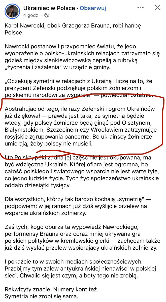 Powtarzam po raz kolejny. 
Ukraiński prowokator, który sieje tylko ferment. 
By the way : gdyby Rosjanie chcieli już dawno byli by pod Białymstokiem, Olsztynem czy Szczecinem. 
Ukraińcy przed niczym nie chronią Polaków i Polski to tylko tępa ukraińska propaganda, która ma na celu