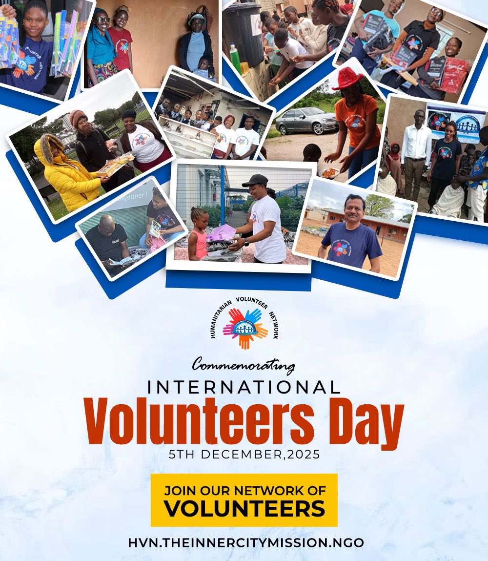 HVNGlobal's tweet photo. Happy International Volunteer Day! 🌍

Today we celebrate our amazing Humanitarian Volunteer Network volunteers who carry the heart of the InnerCity Mission into every act of service.

Thank you for believing every child matters. ❤️

Become a volunteer: https://t.co/OYx8DGweiy https://t.co/2VMSaCZiha