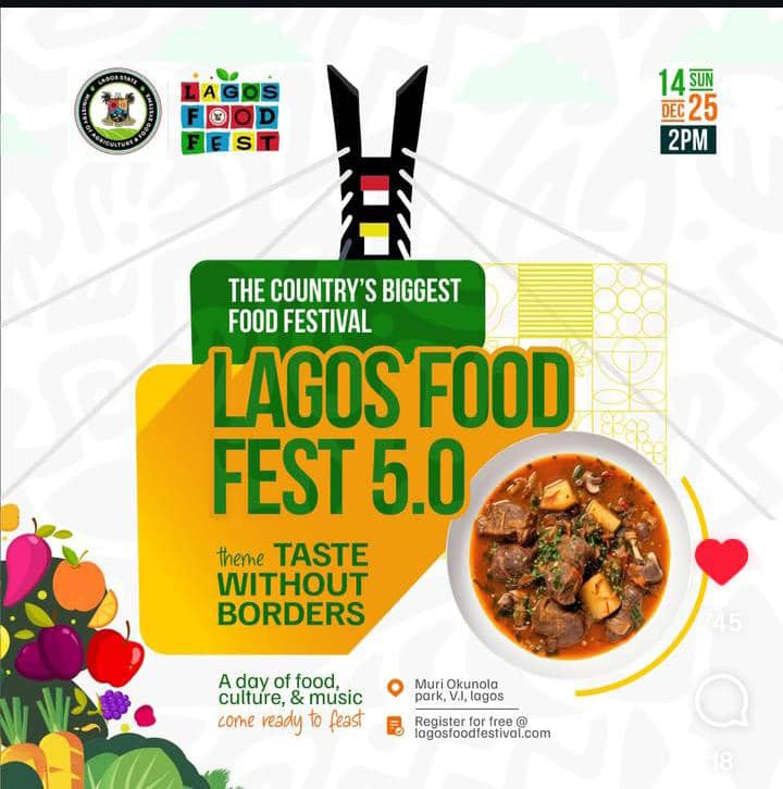 AnyRev's tweet photo. 8. Lagos food fest 
14th - 25th  December 
Muri okunola park vi, lagos

9. The Amala &amp; Palmwine festival 
The stable, 41 Bode Thomas Street, Surulere, Lagos
December 21st

10. Detty Holiday Ikotun Lagos
Nigeria Baguette Bread sandwich Fest 
December 13th, 2025 https://t.co/AZinnrRMub