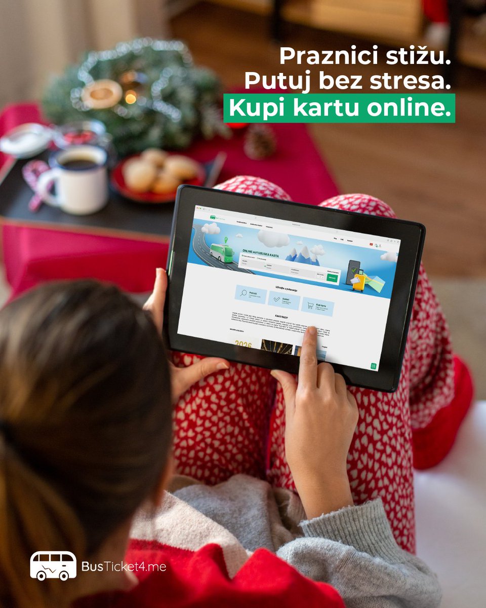 BusTicket4me's tweet photo. Na https://t.co/NeWwHURp1S autobusku kartu kupi online:
✓ bez žurbe
✓ bez redova
✓ bez hladnoće ispred šaltera.

Brzo, jednostavno i sigurno. ✅

Putuj rasterećeno — počinje sezona najljepših odlazaka i dolazaka. ✨

#BusTicket4me #autobus #karte #autobuskekarte #putovanja https://t.co/l3Qg32b3Hq
