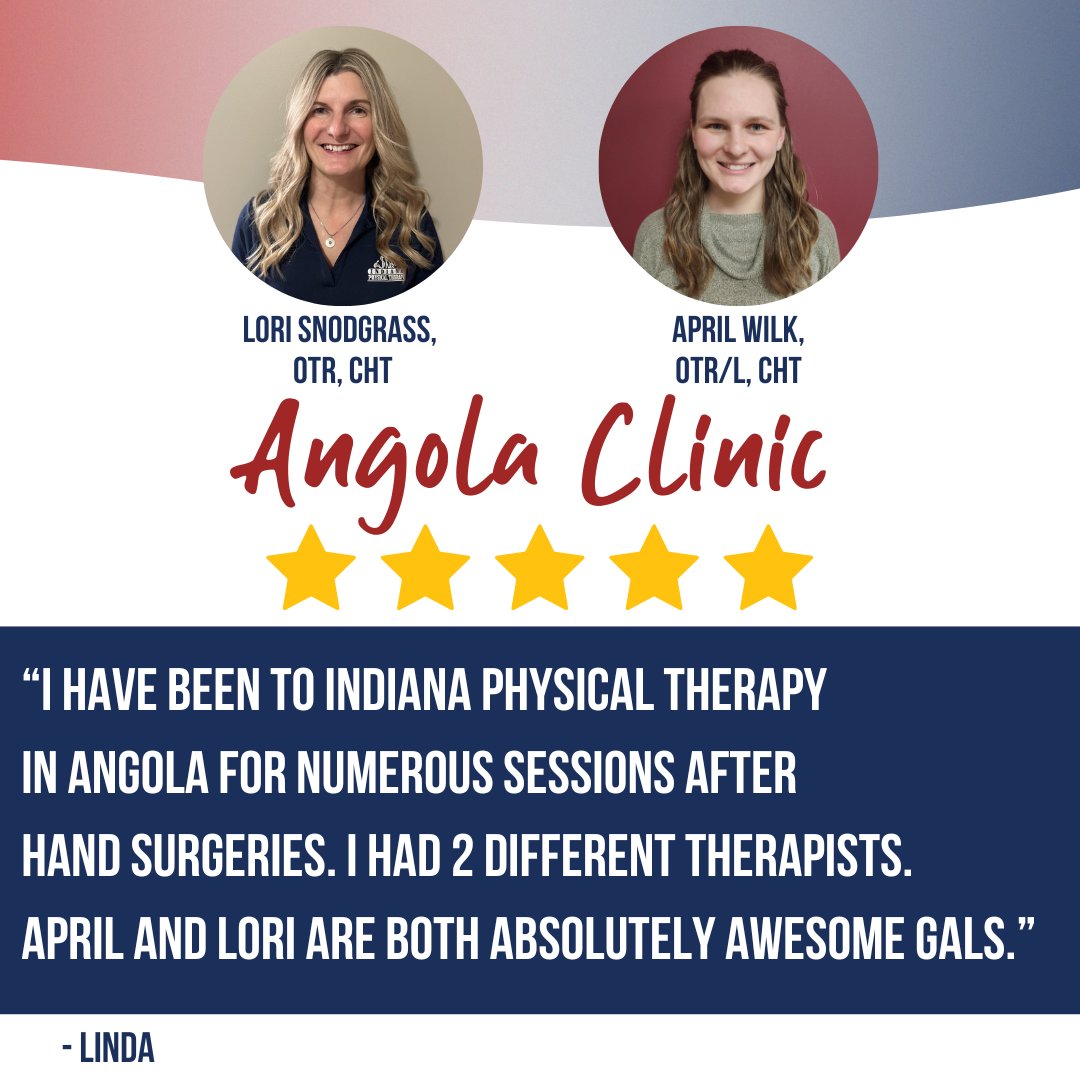 Indianapt's tweet image. At IPT, patients work with therapists who bring expertise, and teamwork to every session. Whether you’re recovering from hand surgery or rebuilding strength, our team is here to help you move with confidence and feel your best.

📞 (260) 209-2464
📲 indianapt.com/request-appoin…