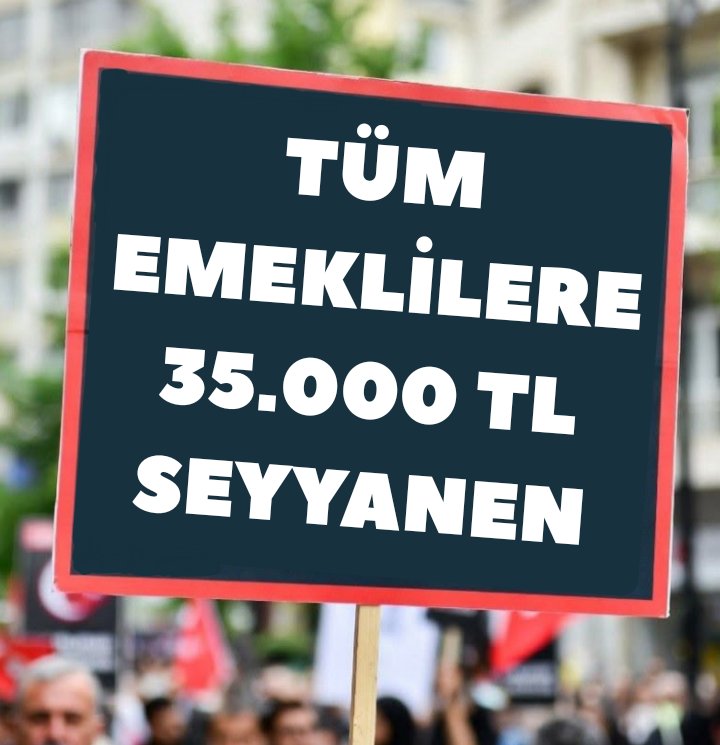 EYTLEVENTATACA1's tweet photo. Tüm #Emekli lere 35.000 TL #SeyyanenZam verilmelidir

#SeyyanenTümEmeklileriKapsamalı
#Vazgeçmeyiz5000Kısmiden
Merkez 30 Bin Eren Elmalı Kamu
Mehmet Türkmen Fatih Ürek 
Metehan Baltacı Hayırlı Cumalar 
Mert Hakan Yandaş Ahmet Çakar 
WE ARE CLEAN Zorbay Küçük 
Murat Sancak Memur https://t.co/dqJdsOE7Tk