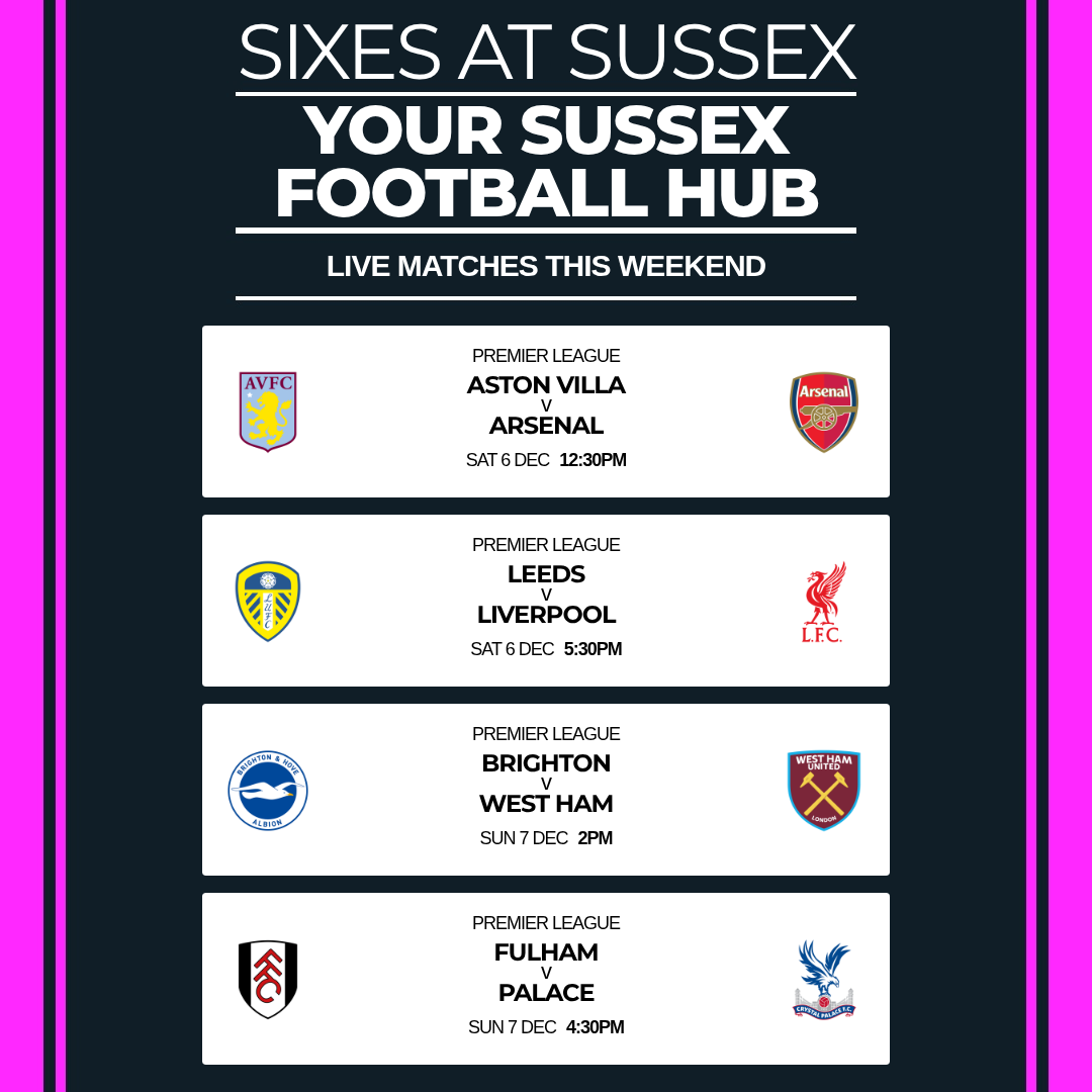 Coming up this weekend at Sixes. 📺

Smash some Sixes in the nets, then catch the live action on our big screens. 🏏⚽️

Book your net: sixescricket.com/book