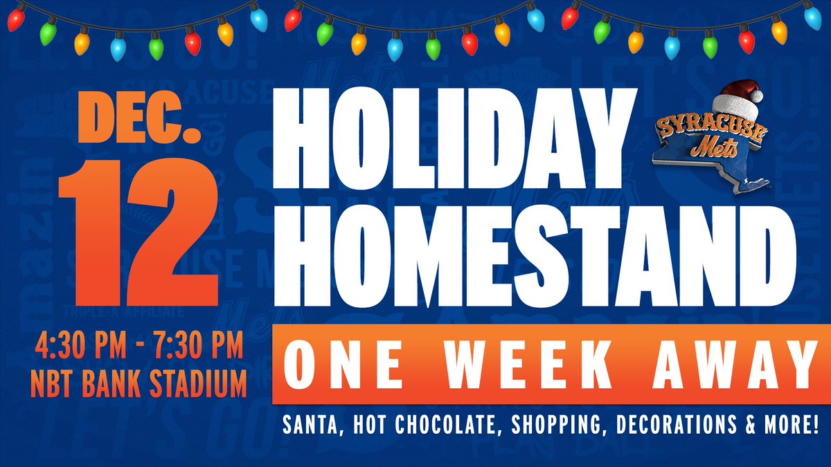 ONE WEEK AWAY! 🎅✨

🔗 milb.com/syracuse/news/…