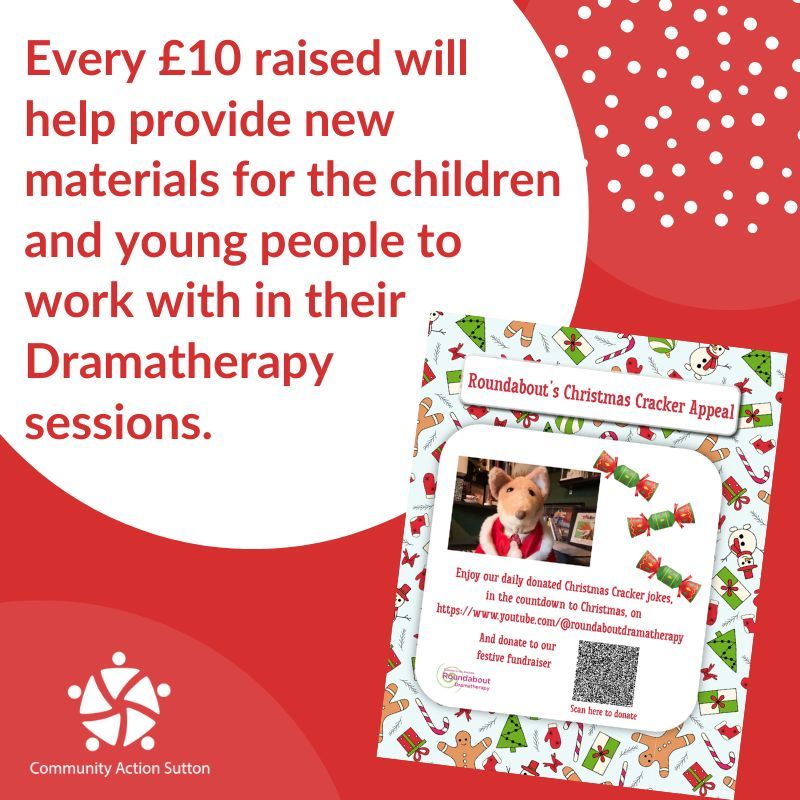 ComActionSutton's tweet photo. @roundaboutdrama have launched their Christmas Cracker Appeal, a small donation could help them fill the crackers with puppets, sensory putty, story books, art materials and much more. 
Make a donation here https://t.co/f9tb4MgpgY.
#FestiveFundraising #SupportLocal https://t.co/RbYIEcZ3H7