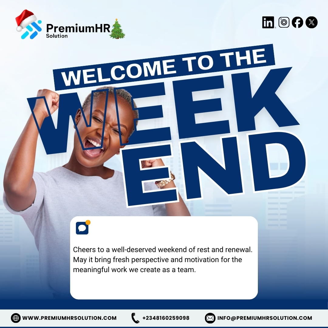 PremiumHRS's tweet image. Strong teams are built on balance. Take this weekend to rest and return ready to create meaningful results together. 

Enjoy your well-deserved break.

#humanresources #PremiumHR #talentsourcing #hrsolutions #businessgrowth #workforcemanagement #StrategicHiring #tgifridays