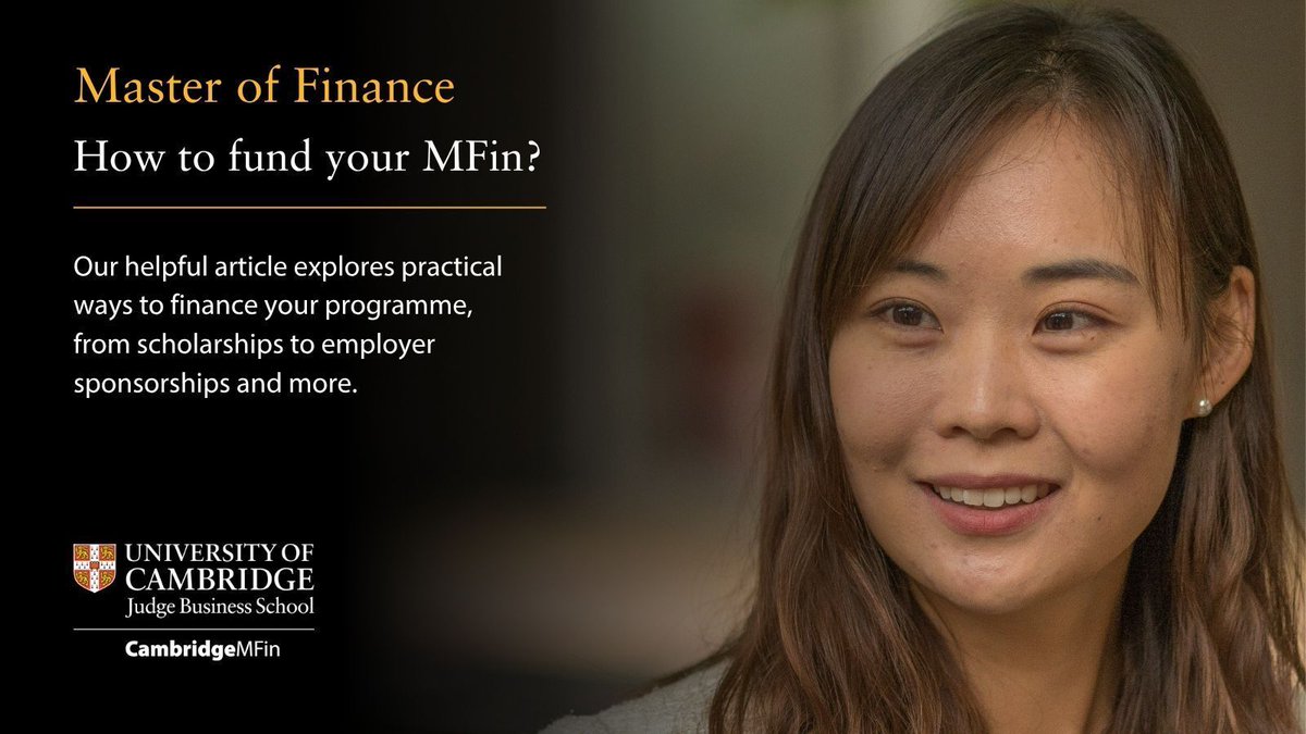 Wondering how to fund your Cambridge Master of Finance (MFin)? From scholarships to employer sponsorship, discover key ways to support your studies and achieve your goals. Learn more: buff.ly/OaI8QNJ