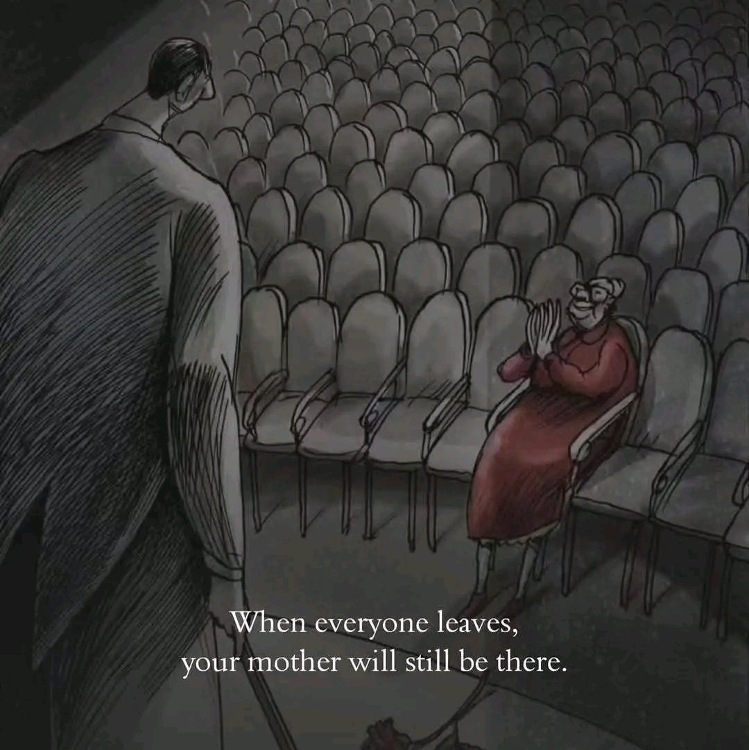 When everyone leaves, your mother will still be there... ❤✨ #motherslove