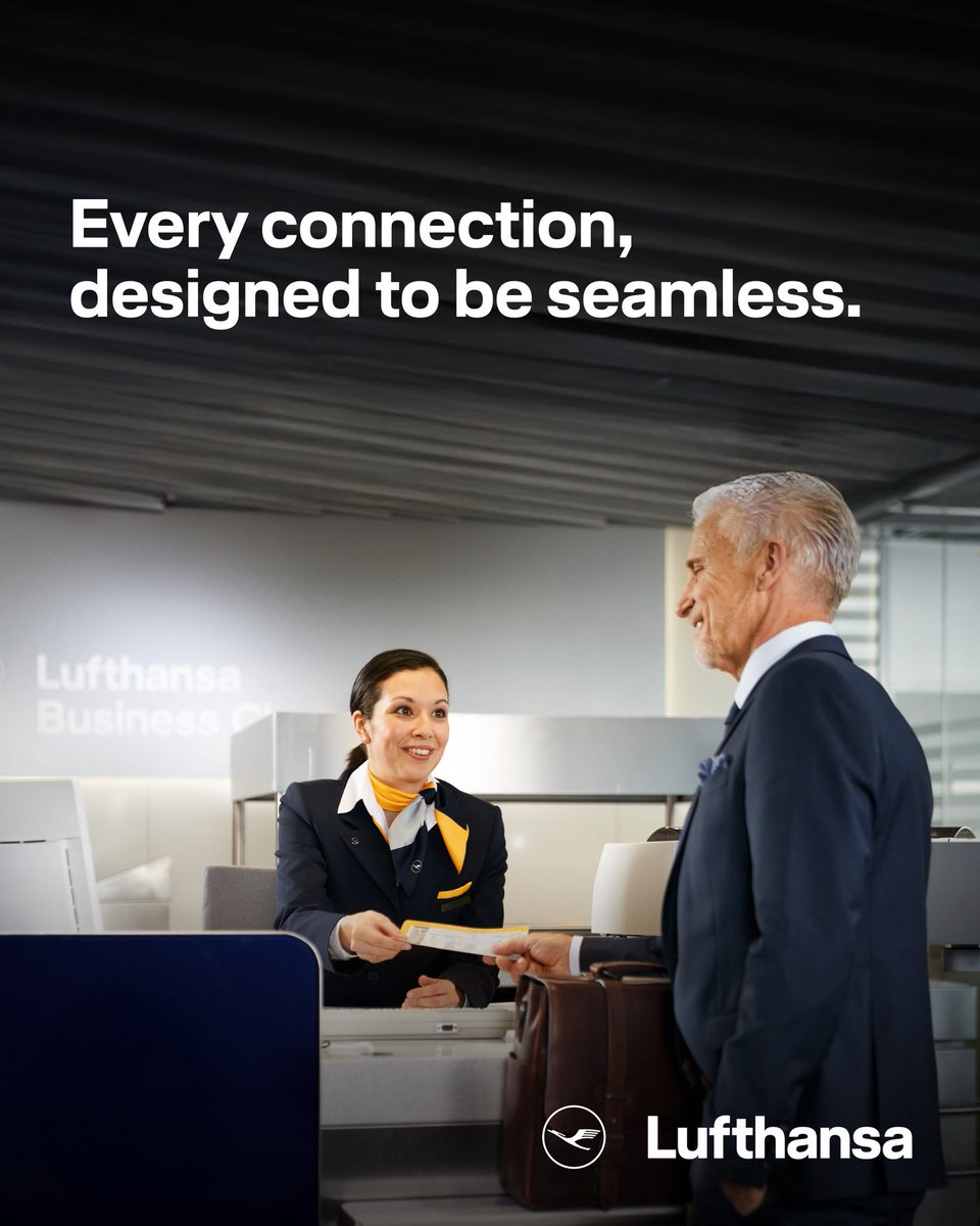 Lufthansa’s global network makes flight transfers effortless. Timely connections, guided assistance, and peace of mind between every take off and landing. 

Book your flight here: lufthansa.com/in/en/homepage…

#Lufthansa