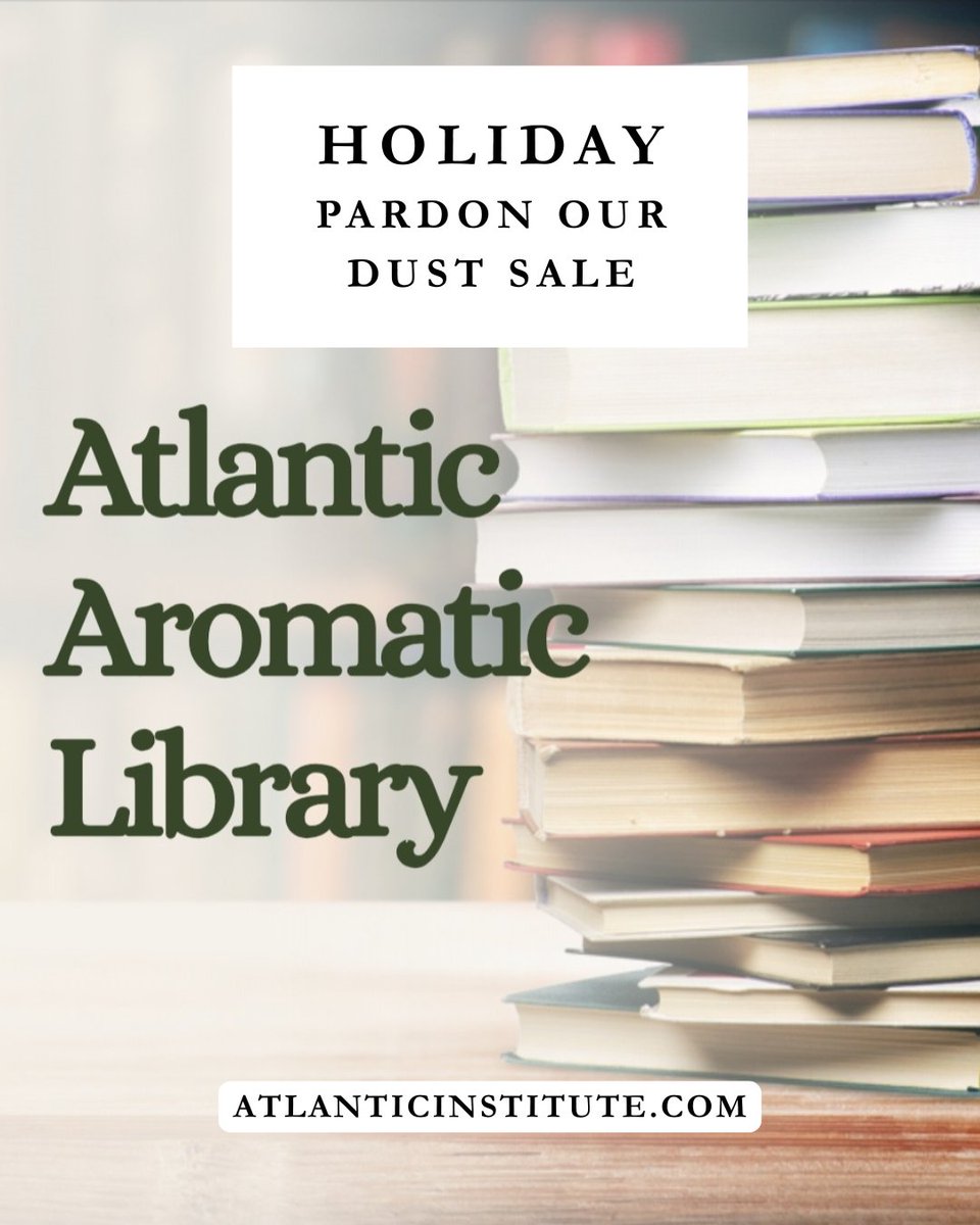 AtlanticInst's tweet photo. We are in the process of updating our website and material, so we want to offer you a special opportunity to take advantage of our Holiday Pardon Our Dust Sale! 

See the link below for more details :
https://t.co/kN2bTMIJ6l 

#aromatherapy #essentialoils #aromatherapyschool https://t.co/J3ETjYs6R0