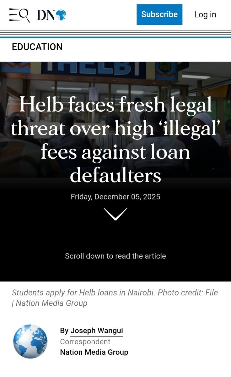If you are yet to send your HELB loan details do so over the weekend,we will file the class action Next week.This is if the amount owed is more than twice the principal.
Email bthuranira@cmadvocates.com
