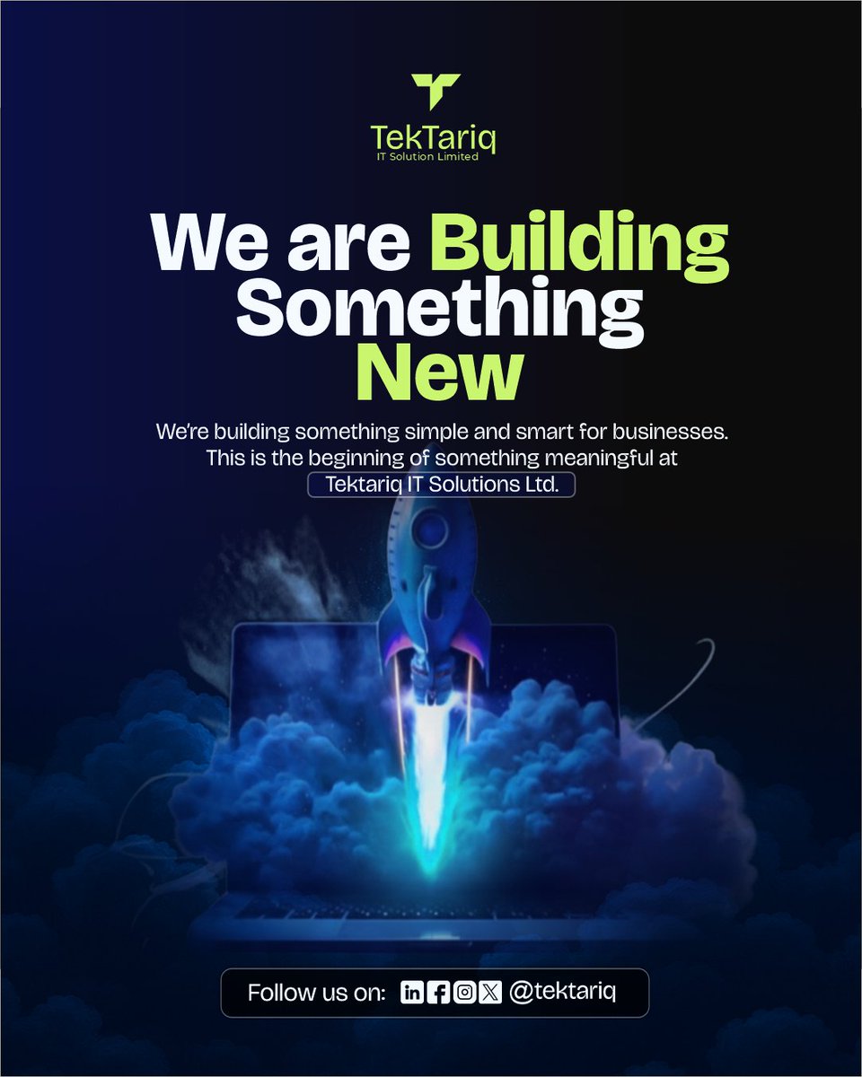Tektariq's tweet photo. We’re building something new at TekTariq -- a smart, intuitive Inventory &amp; Sales Management App designed to help businesses stay organized, efficient, and in control. 

Crafting Futures, Consulting Smart

Stay tuned -- something meaningful is on the way. 🚀✨
#TekTariqITSolutions https://t.co/zeUVfVizXG