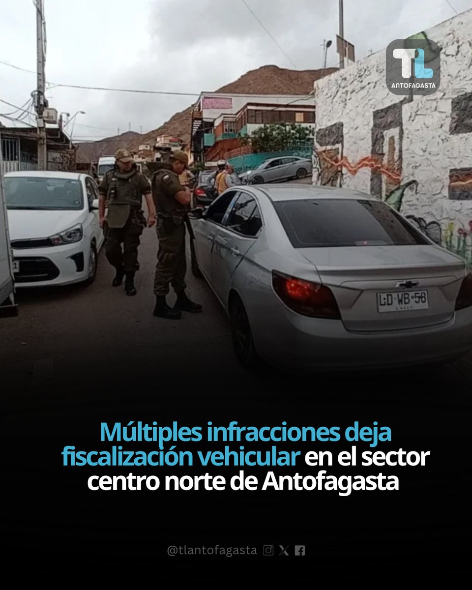 #Antofagasta | Múltiples infracciones deja fiscalización vehicular en el sector centro norte de Antofagasta

Gran parte de los sancionados fueron ciudadanos extranjeros que conducían sin licencia. Además, fue multado un hombre que circulaban en un vehículo con una patente de