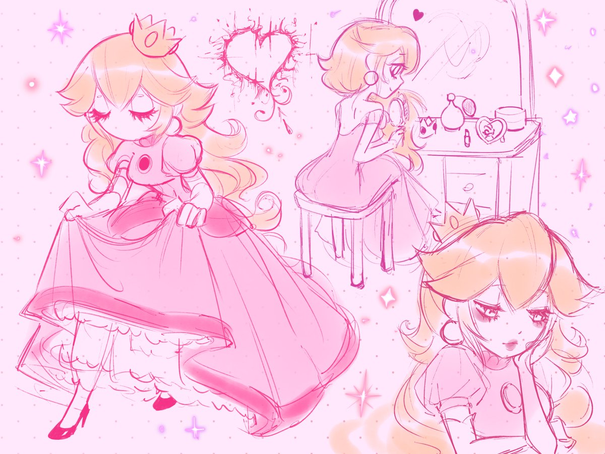 pocket_catyay's tweet image. Late night peach doodlez gn