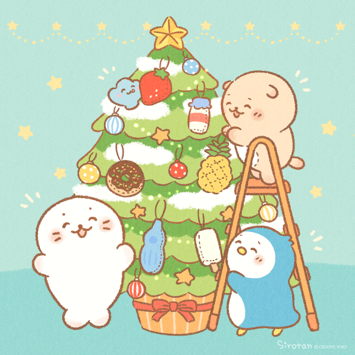 🎄今日は #クリスマスツリーの日 🎄

しろたんたちはみんなでツリーに
好きなものを飾りつけしているみたい♪

(=^ω^=)「世界に1つのツリーになったね✨」
みんなもオリジナルツリーで
しろたんたちと一緒にクリスマスを楽しんでね🌟

item.rakuten.co.jp/sirotan/638-36…

#今日は何の日 #しろたん