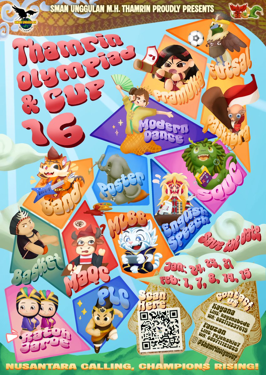 🔊 𝗦𝗠𝗔𝗡 𝗨𝗡𝗚𝗚𝗨𝗟𝗔𝗡 𝗠.𝗛. 𝗧𝗛𝗔𝗠𝗥𝗜𝗡 𝗣𝗥𝗢𝗨𝗗𝗟𝗬 𝗣𝗥𝗘𝗦𝗘𝗡𝗧𝗦 🦅

🎊 𝐓𝐡𝐚𝐦𝐫𝐢𝐧 𝐎𝐥𝐲𝐦𝐩𝐢𝐚𝐝 𝐚𝐧𝐝 𝐂𝐮𝐩 𝟏𝟔 🎊

🌊🌺 𝙉𝙪𝙨𝙖𝙣𝙩𝙖𝙧𝙖 𝘾𝙖𝙡𝙡𝙞𝙣𝙜, 𝘾𝙝𝙖𝙢𝙥𝙞𝙤𝙣𝙨 𝙍𝙞𝙨𝙞𝙣𝙜! 🌿🎭