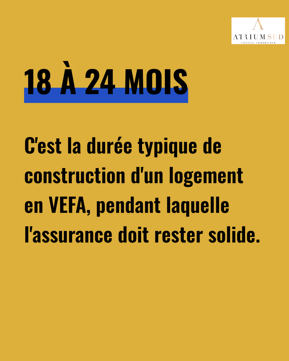 atriumsud's tweet photo. La construction d'un logement en VEFA dure entre 18 et 24 mois. Pourquoi est-ce important ? Cette période représente un temps critique où l'assurance emprunteur doit rester solide. Comment fonctionne-t-elle ? Dès que vous signez le prêt, l'assurance entre en jeu. Elle (1/3) https://t.co/R7mQ2kpHWO