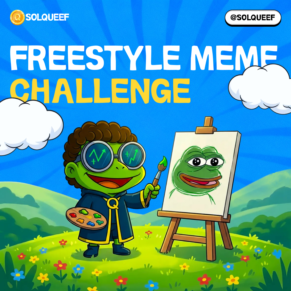 ⚔️ FREESTYLE MEME CHALLENGE (TG ONLY!)

Join the chat → drop your meme → best one gets posted on X.

Instant fame.
Instant chaos.

👉 Join Here: t.me/queefcoincommu…

RAID TASK:

Reply with “I’M MEMING”
Then like + repost to unlock your luck.

#SOLQUEEF #Memecoin #QueefArmy