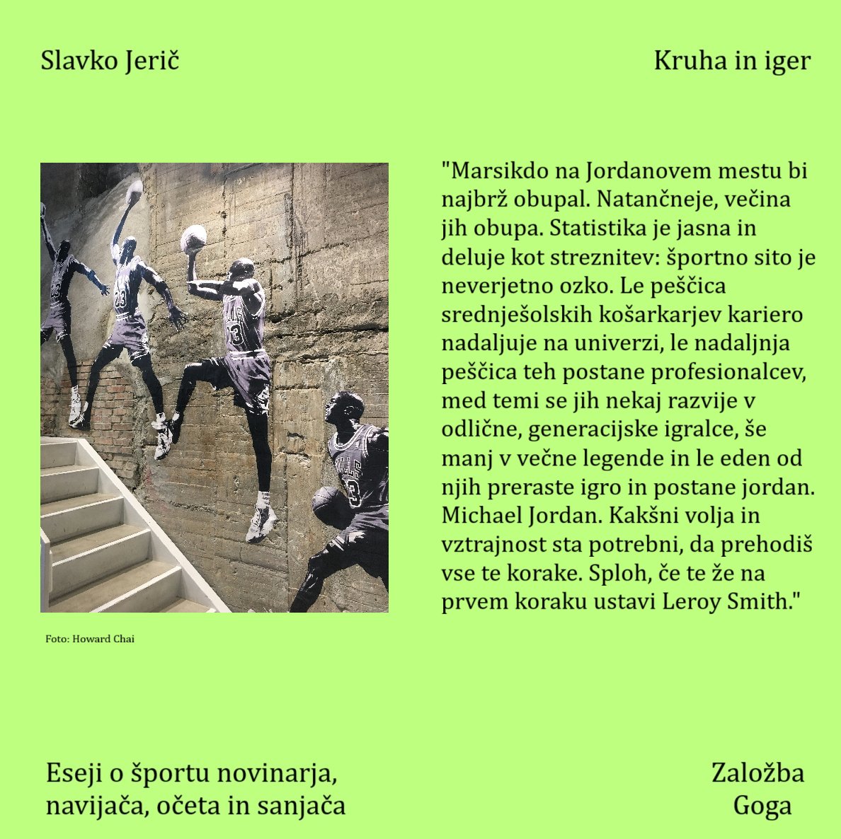 lavkeri's tweet photo. Naslednja #drobtinica iz knjige Kruha in iger je iz poglavja Moč poraza, kjer eno od glavnih vlog igra Michael Jordan. #goga #košarka #jordan #knjiga #darilo #šport https://t.co/59UmdKyEXh