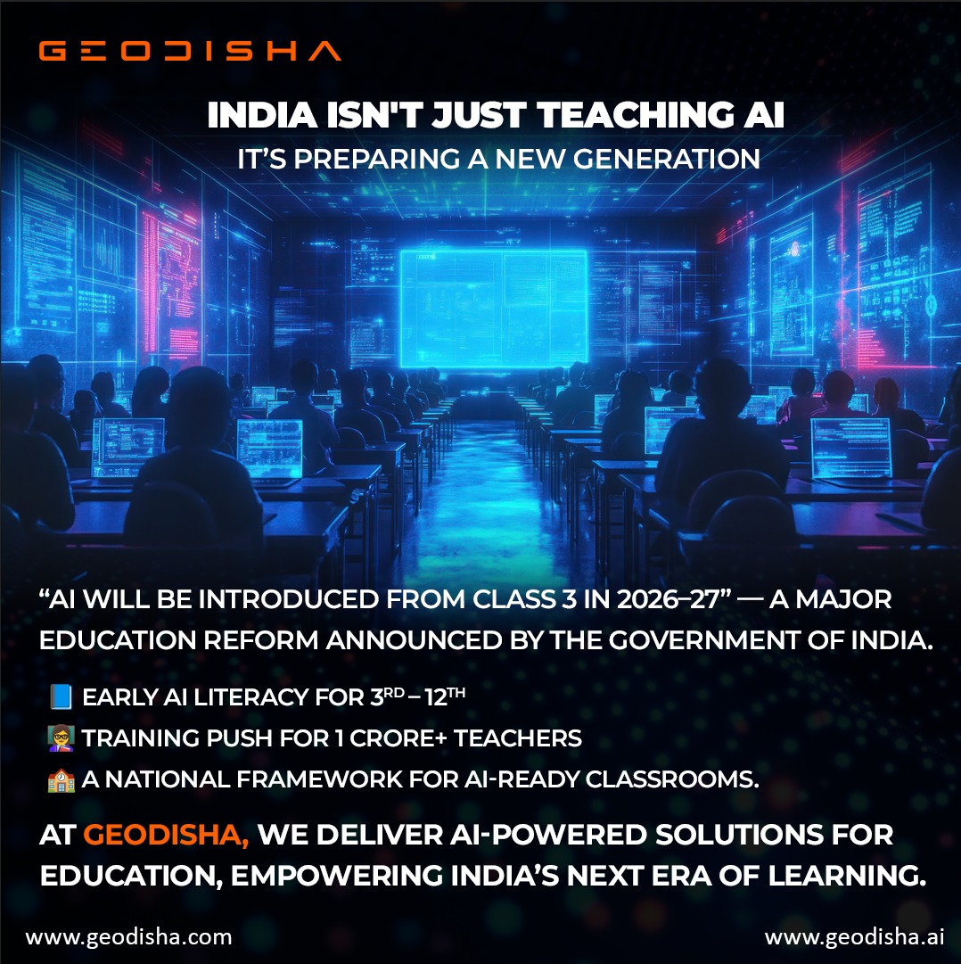 AskGeoDisha's tweet photo. India isn’t just getting AI-ready — it’s building a generation that will shape the world.
At Geo Disha, we’re here to power that transformation.
Read more: https://t.co/59kgPeT9DQ
#FutureOfLearning #EdTechRevolution #GeoDisha #AIinEducation #NextGenLearning https://t.co/JNwiB71Fl8