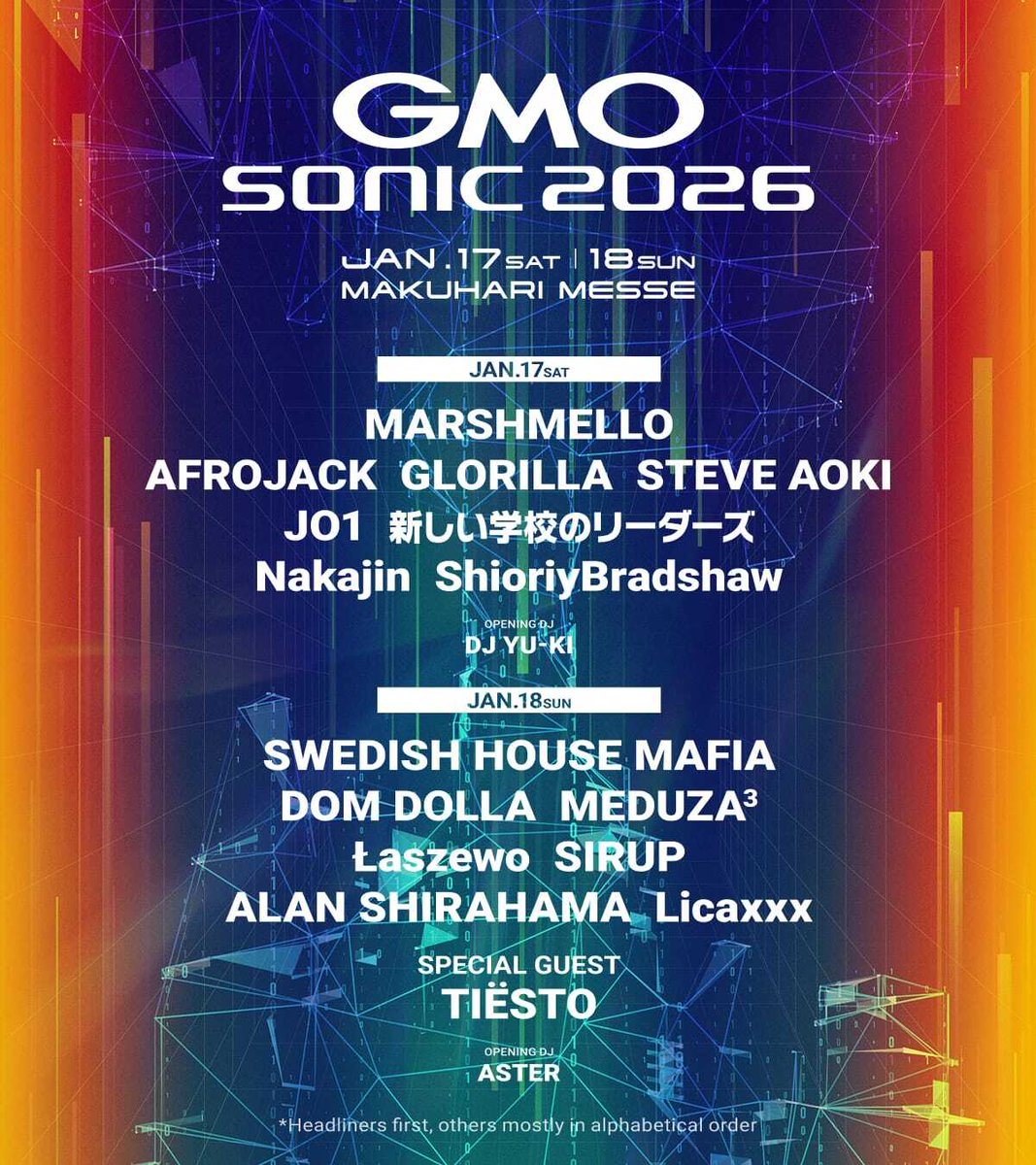 いよいよ来月開催「GMO SONIC 2026」最終ラインナップ発表📣
Alan Shirahama、ASTERら初出演アーティスト5組が追加決定、EDM MAXXからDJ YU-KIが参戦決定⚡️

🔗 詳細は #EDMMAXX にて
edmmaxx.com/news/56768

#EDMMAXX <a href="/gmosonic/">GMO SONIC</a> #gmosonic <a href="/_alan_official/">ALAN SHIRAHAMA</a> #ASTER <a href="/djyuuuuki_t3n4/">DJ YU-KI a.k.a T3N4</a>