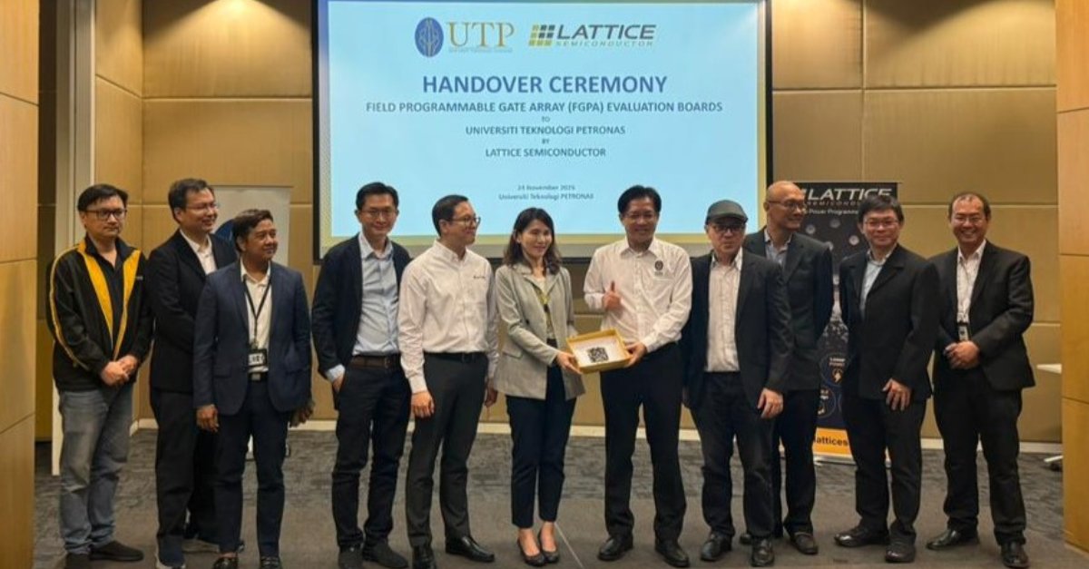 latticesemi's tweet image. Celebrating our board handover with @UTPOfficial! Lattice proudly contributed FPGA evaluation boards to empower the next generation of #FPGA innovators. Excited for more hands-on training ahead!