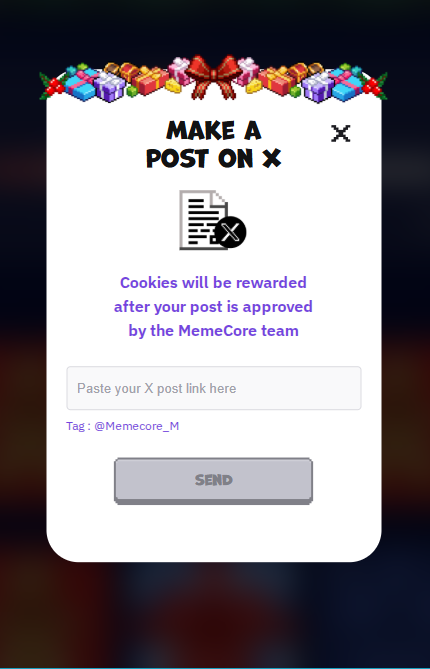 I am one of the selected participants in the $MerryX'mas calendar event
<a href="/MemeCore_M/">MemeCore</a>