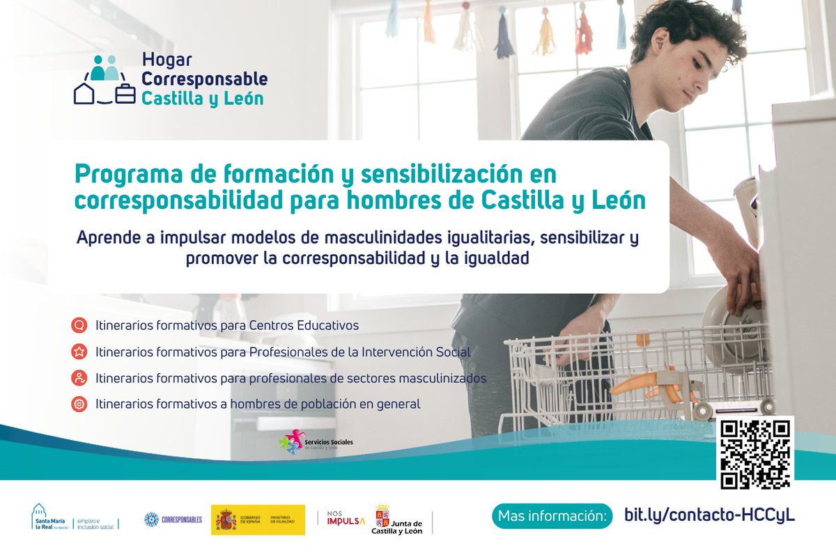 AreaEmpleoFSMLR's tweet image. 📣 Arranca la 2ª edición de #HogarCorresponsable📍#CastillayLeón 

🧩 Seguimos impulsando #CAOS: Corresponsabilidad en Juego, para aprender a compartir responsabilidades de manera divertida. 

📩 Más info: bit.ly/contacto-HCCyL

areaempleofsmlr.es/2025/12/05/hog…